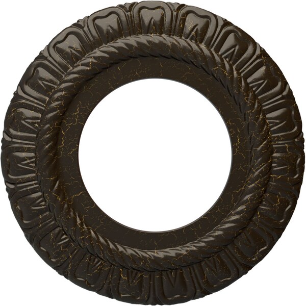 Ekena Millwork Claremont Ceiling Medallion (Canopies up to 5 5/8"), 9"OD x 4 1/2"ID x 1/2"P, Stone Hearth Crackle CM09CLSHC - main